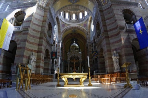 Marseille Cathedral or Cathedrale Sainte-Marie-Majeure de Marseille, 1852-1896, Marseille, Interior