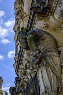 The Georgentor, architectural detail at the Residenzschloss in the inner old town of Dresden,