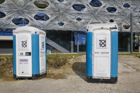 Construction site toilet, sanitary facility, toilet, mobile toilet, TOI TOI, Dixi, DIXI, zero zero,