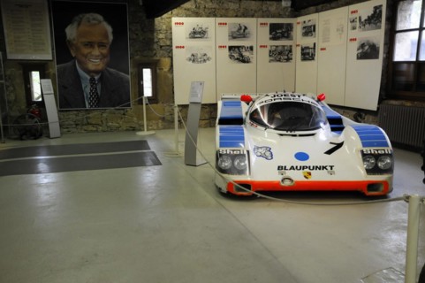 Deutsches Automuseum Langenburg, A white Joest racing car with Shell advertising in an automotive