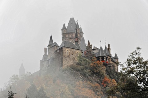 Eltz Castle in the Elz valley, hilltop castle from the 12th century, Wierschem, Eifel, medieval