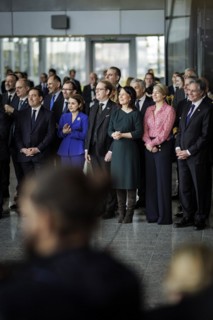 (L-R) Jose Manuel Albares, Foreign Minister of Spain, Lumini?a-Teodora Odobescu, Foreign Minister