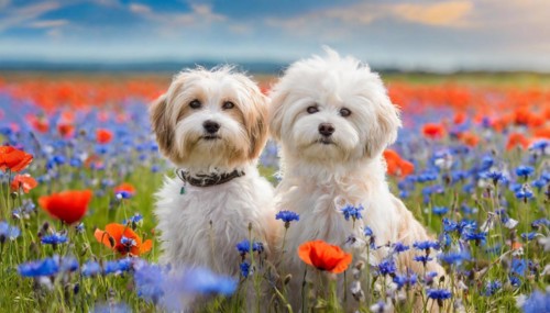 KI generated, animal, animals, mammal, mammals, Maltipoo (Canis lupus familiaris), dog, dogs,