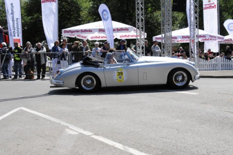 A classic convertible takes part in a classic car race, SOLITUDE REVIVAL 2011, Stuttgart,