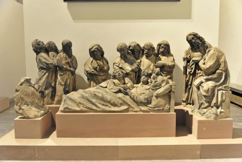St Kilian's Cathedral, St Kilian's Cathedral, Wuerzburg, A wood-carved sculpture group shows a
