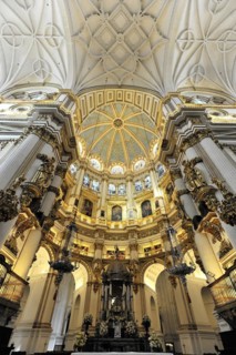 Santa Maria de la Encarnacion, Cathedral of Granada, interior view of a richly decorated church