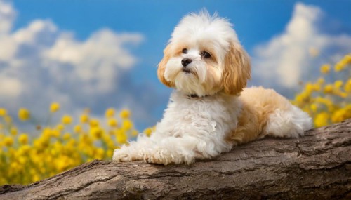KI generated, animal, animals, mammal, mammals, Maltipoo (Canis lupus familiaris), dog, dogs,