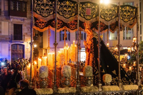 Good Friday procession in Barcelona, Spain, Europe