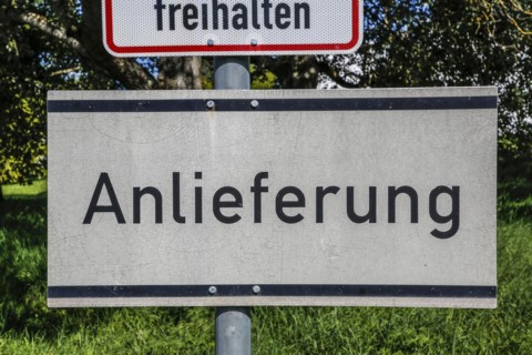 Detail sign, traffic sign, traffic sign, keep clear, information board delivery, information sign,