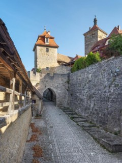 The Kobolzell Gate and the Kobolzell Tower, Rothenburg ob der Tauber, Middle Franconia, Bavaria,
