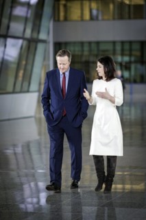 (R-L) Annalena Baerbock, Federal Foreign Minister, meets David Cameron, Secretary of State for