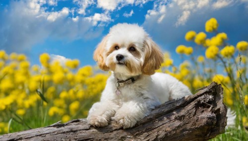 KI generated, animal, animals, mammal, mammals, Maltipoo (Canis lupus familiaris), dog, dogs,