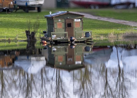 Boathouse on the Havel, Havelberg, Saxony-Anhalt, Germany, Europe