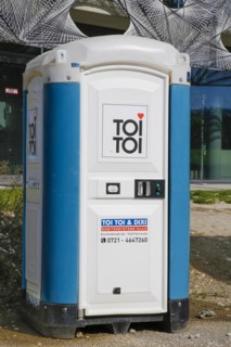 Construction site toilet, sanitary facility, toilet, mobile toilet, TOI TOI, Dixi, DIXI, zero zero,