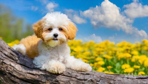 KI generated, animal, animals, mammal, mammals, Maltipoo (Canis lupus familiaris), dog, dogs,
