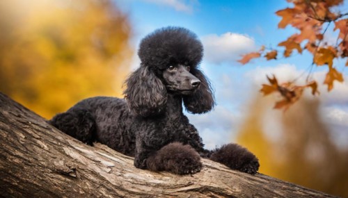 KI generated, animals, mammals, dog, domestic dogs (Canis lupus familiaris), black, black,