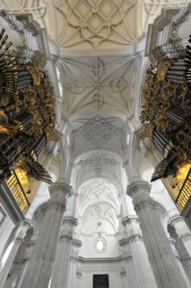Santa Maria de la Encarnacion, Cathedral of Granada, Baroque church with detailed vaulted ceiling