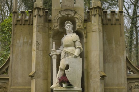 Family vault, grave of Edgar Auer von Herrenkirchen, North Cemetery, Wiesbaden, Hesse, Germany,
