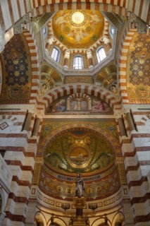 Interior view, Marseille Cathedral or Cathedrale Sainte-Marie-Majeure de Marseille, 1852-1896,