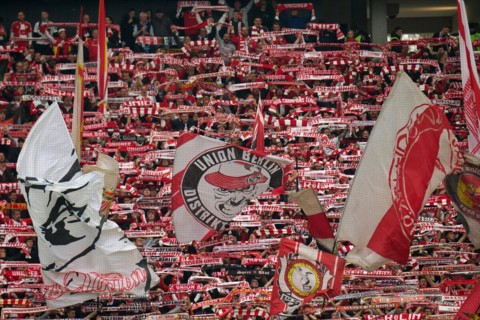 Bundesliga Eintracht Frankfurt-Union Berlin at Deutsche Bank Park in Frankfurt. Berlin's fans.