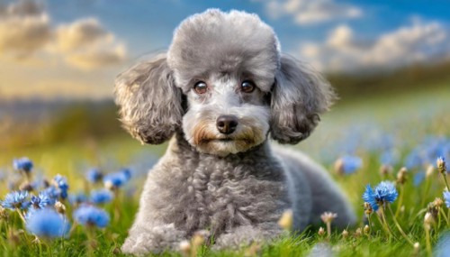 Ai generated, animals, mammals, dog, domestic dogs (Canis lupus familiaris), silver, silver-grey,