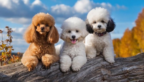 AI generated, animals, mammals, dog, domestic dogs (Canis lupus familiaris), three animals, puppies