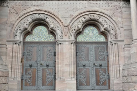Church of the Redeemer, start of construction 1903, Bad Homburg v. d. Hoehe, Hesse, Close-up of