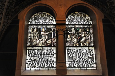 Church of the Redeemer, start of construction 1903, Bad Homburg v. d. Hoehe, Hesse, window with