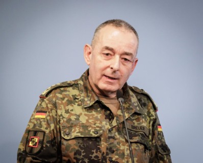 General Carsten Breuer, Inspector General of the Bundeswehr, at a press conference on the
