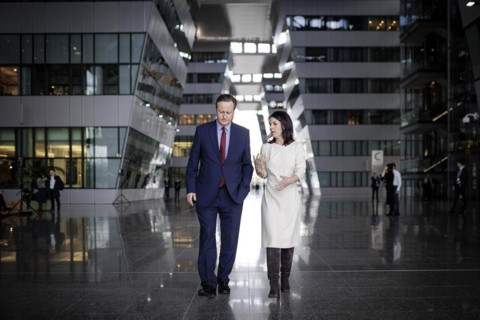 (R-L) Annalena Baerbock, Federal Foreign Minister, meets David Cameron, Secretary of State for