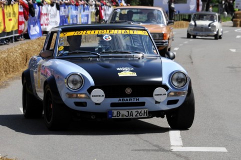 A classic Fiat Abarth in a car race on the road, SOLITUDE REVIVAL 2011, Stuttgart,