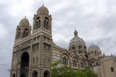 Marseille Cathedral or Cathedrale Sainte-Marie-Majeure de Marseille, 1852-1896, Marseille, Front