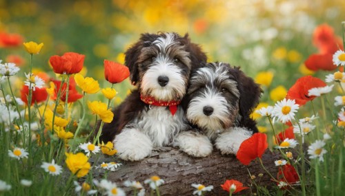 KI generated, animal, animals, mammal, mammals, bobtail, (Canis lupus familiaris), dog, dogs,
