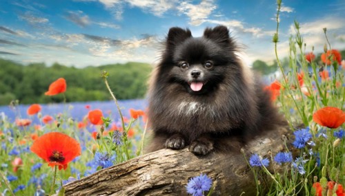Ai generated, animal, animals, mammal, mammals, a, single animal, dwarf spitz, Spitz, (Canis lupus