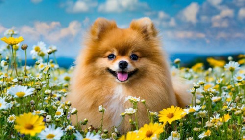 Ai generated, animal, animals, mammal, mammals, a, single animal, dwarf spitz, Spitz, (Canis lupus