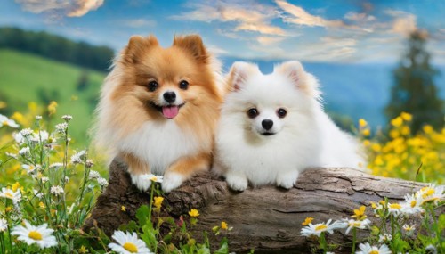 KI generated, animal, animals, mammal, mammals, a, single animal, dwarf spitz, Spitz, (Canis lupus
