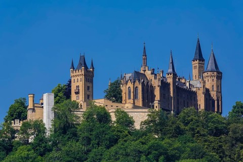 Hohenzollern Castle, ancestral castle of the princely family and former ruling Prussian royal and