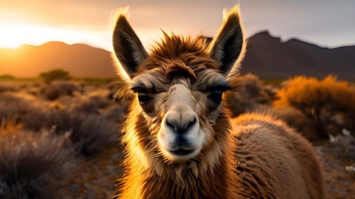 Bactrian camel with thick fur standing resilient against gobi deserts extreme temperature, AI