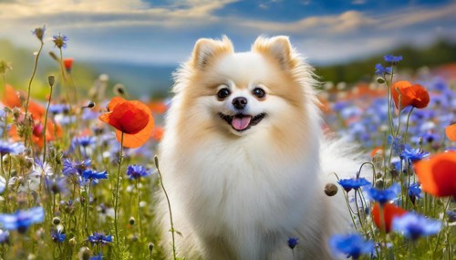 KI generated, animal, animals, mammal, mammals, one, single animal, dwarf spitz, Spitz, (Canis