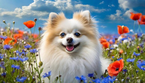 KI generated, animal, animals, mammal, mammals, one, single animal, dwarf spitz, Spitz, (Canis