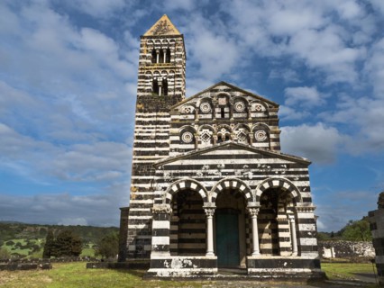 Abbey church Santissima Trinita di Saccargia of the destroyed Camaldolese monastery, near