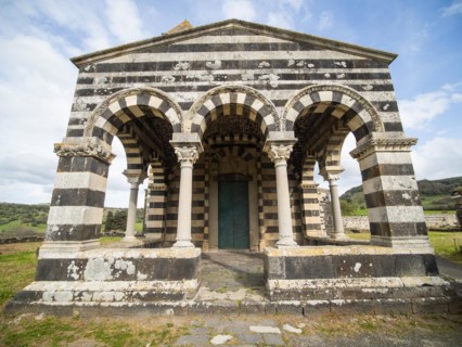 Abbey church Santissima Trinita di Saccargia of the destroyed Camaldolese monastery, near