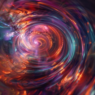 A vibrant cosmic swirl with purple hues and glittering stars AI generated