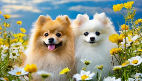 KI generated, animal, animals, mammal, mammals, a, single animal, dwarf spitz, Spitz, (Canis lupus