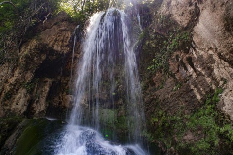 Waterfall in the karst spring area near Krusuna, Bulgaria, Europe