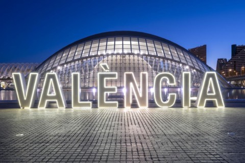 L'Hemisferic in the City of Arts and Sciences, Cuitat de les Arts i les Ciences, Valencia, Spain,