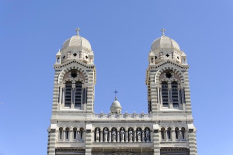 Marseille Cathedral or Cathedrale Sainte-Marie-Majeure de Marseille, 1852-1896, Marseille, Front