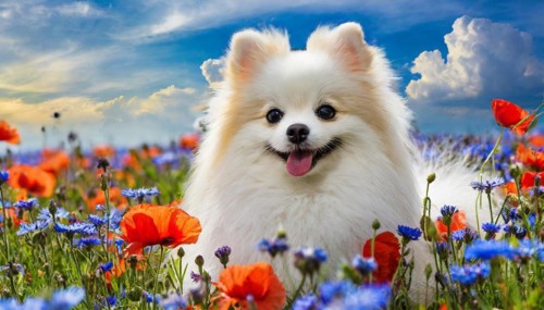 KI generated, animal, animals, mammal, mammals, one, single animal, dwarf spitz, Spitz, (Canis