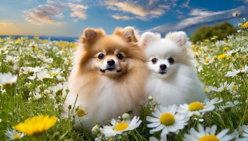 Ai generated, animal, animals, mammal, mammals, a, single animal, dwarf spitz, Spitz, (Canis lupus