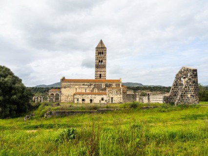 Abbey church Santissima Trinita di Saccargia of the destroyed Camaldolese monastery, near